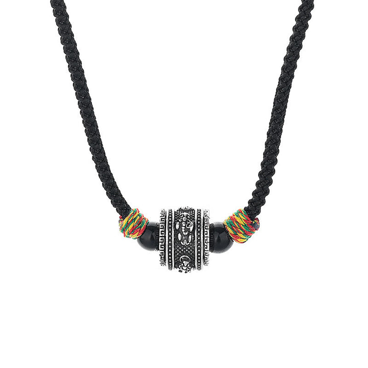 Buddha Stones ​​Tibet Om Mani Padme Hum Hakenkreuz PiXiu Kupfer Weisheit Seil Halskette Anhänger - PiXiu - image 7