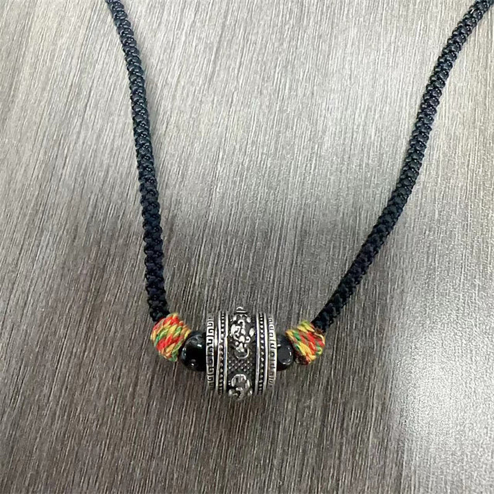 Buddha Stones ​​Tibet Om Mani Padme Hum Hakenkreuz PiXiu Kupfer Weisheit Seil Halskette Anhänger - image 8
