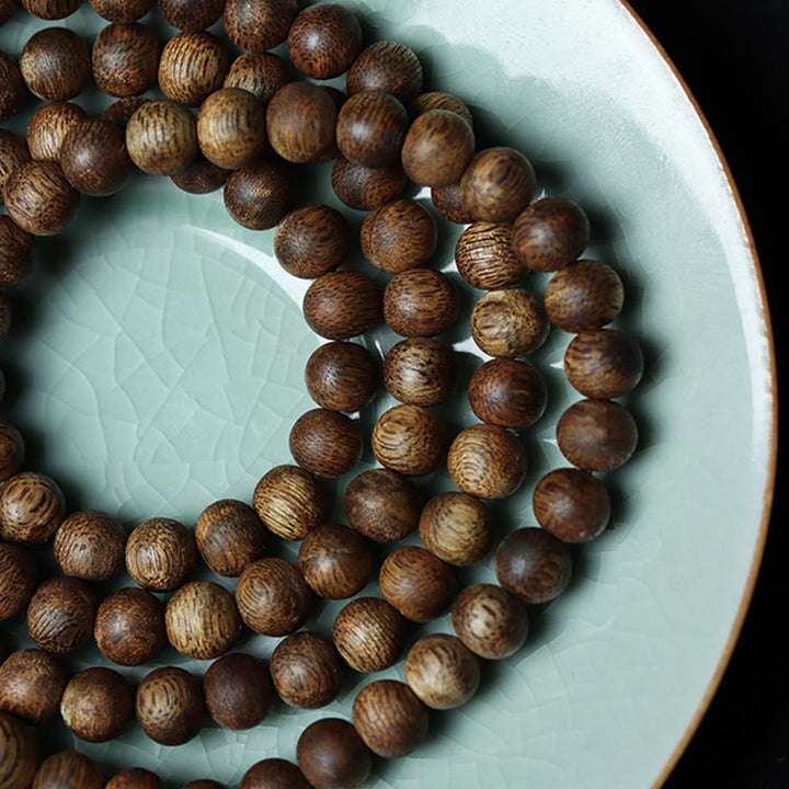 Buddha Stones 108 Mala-Perlen Huizhou Grün Qinan Adlerholz Friedensstärke Armband