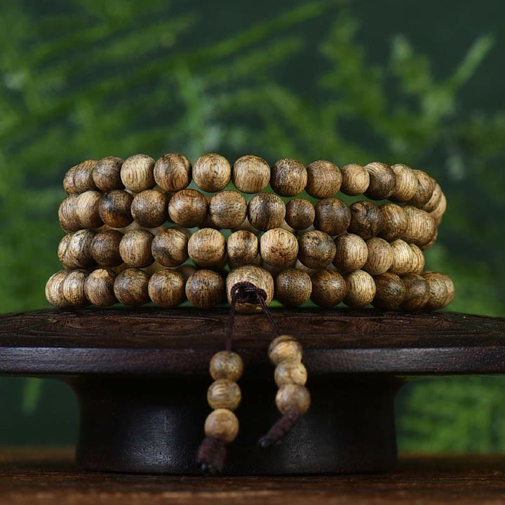 Buddha Stones, 108 Mala-Perlen, Hoi An, Adlerholz, zur Abwehr böser Geister, Armband