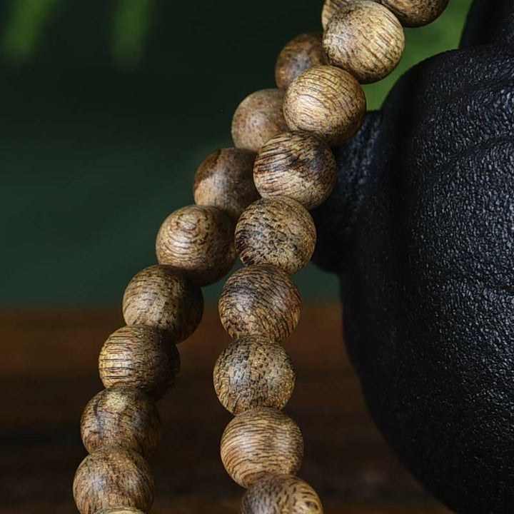 Buddha Stones, 108 Mala-Perlen, Hoi An, Adlerholz, zur Abwehr böser Geister, Armband