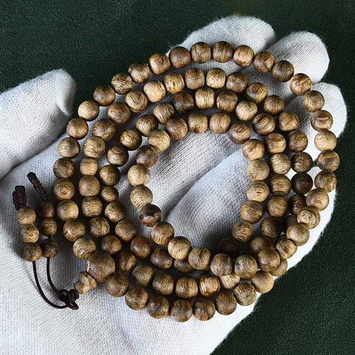 Buddha Stones, 108 Mala-Perlen, Hoi An, Adlerholz, zur Abwehr böser Geister, Armband