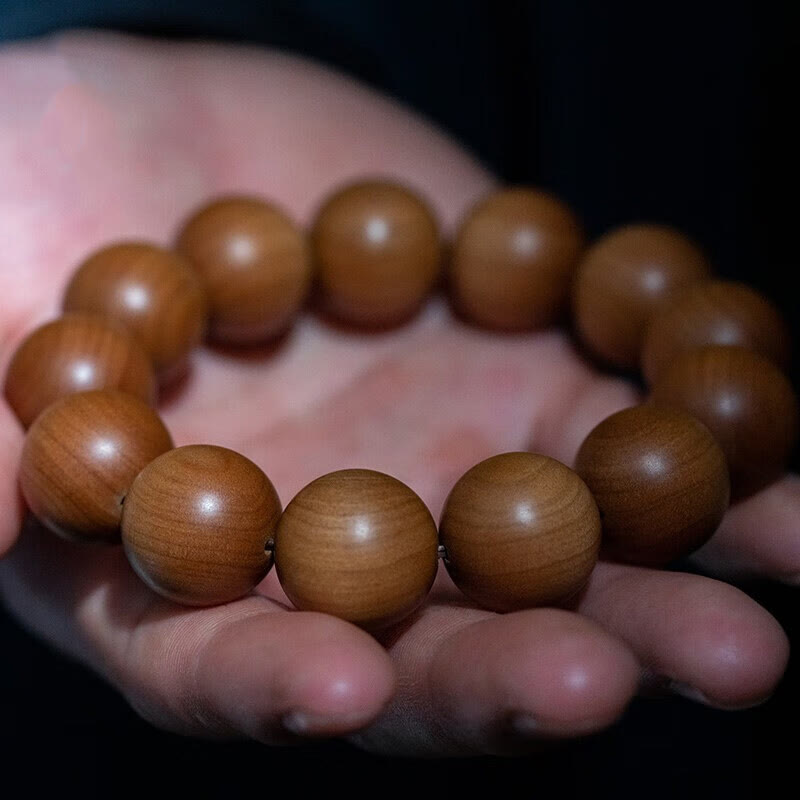 Buddha Stones Mysore Sandelholz Holzperlen Heilendes Mala-Armband