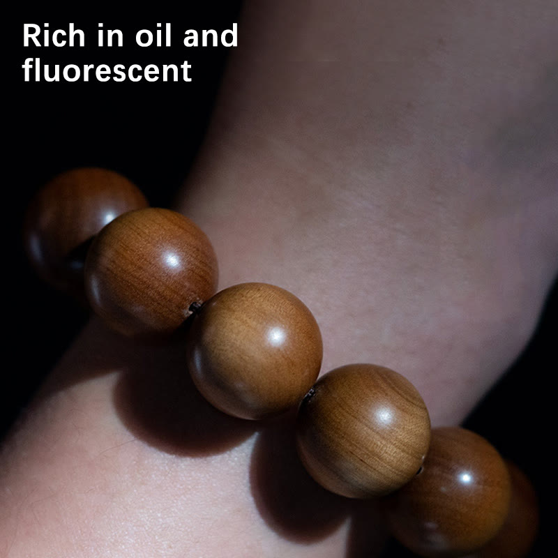 Buddha Stones Mysore Sandelholz Holzperlen Heilendes Mala-Armband