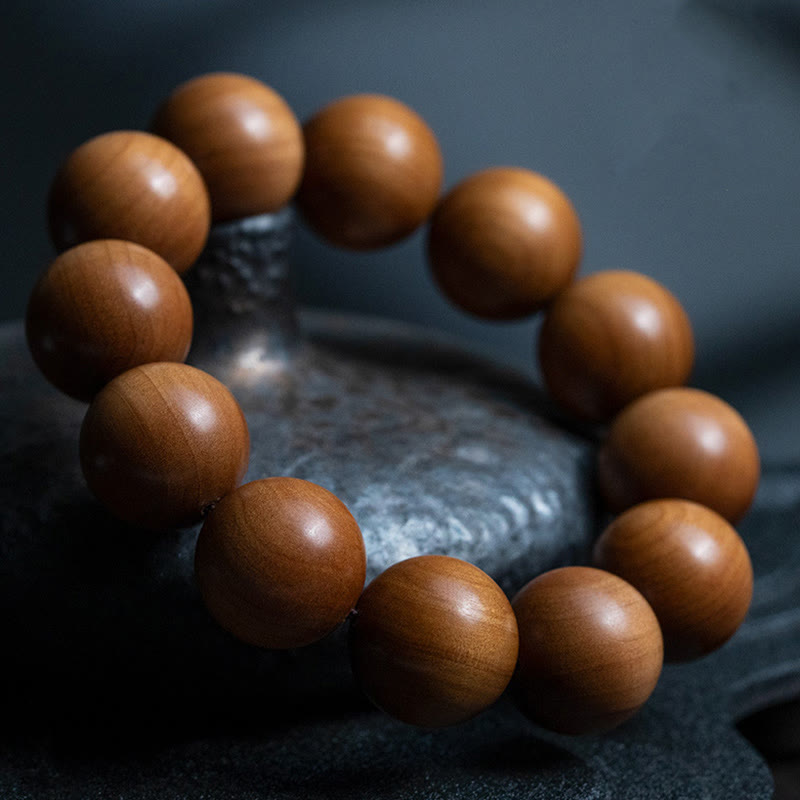 Buddha Stones Mysore Sandelholz Holzperlen Heilendes Mala-Armband