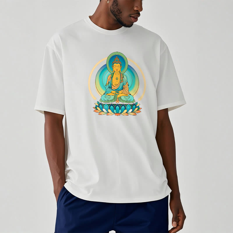 Buddha Stones Lotus Buddha T-Shirt - image 3
