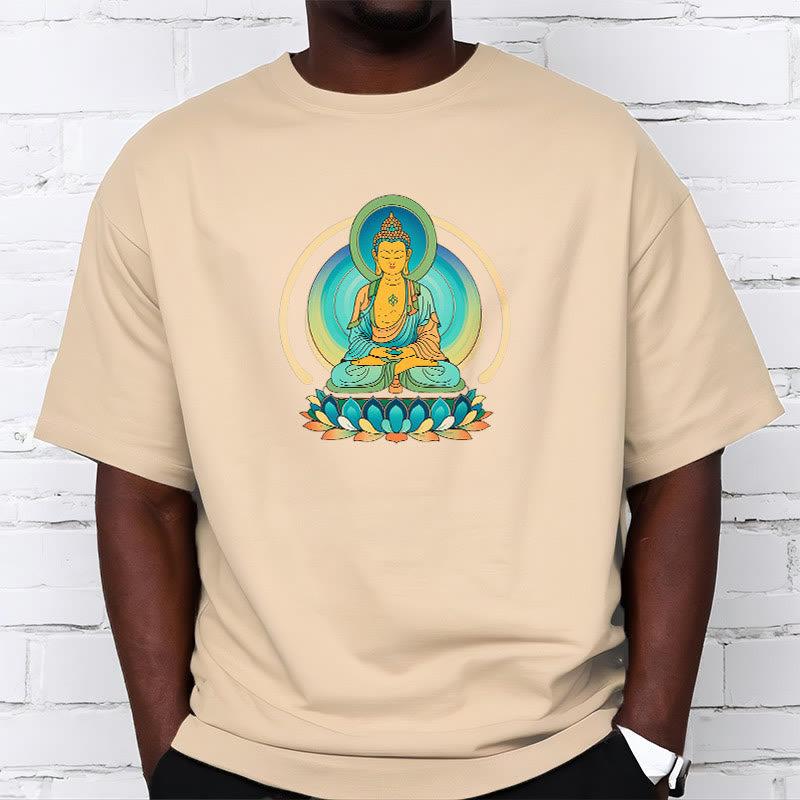 Buddha Stones Lotus Buddha T-Shirt - image 1