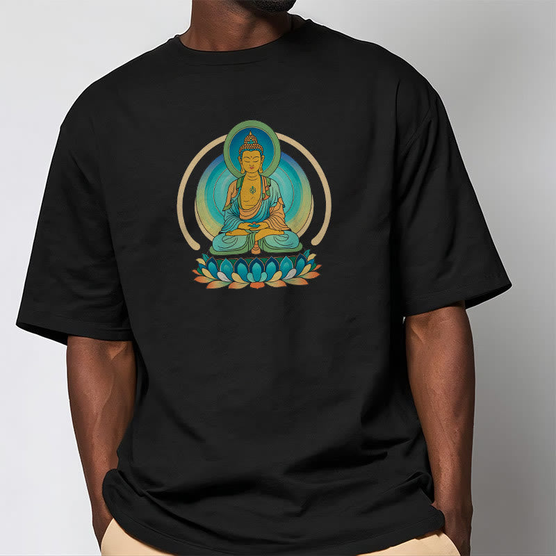 Buddha Stones Lotus Buddha T-Shirt - image 6