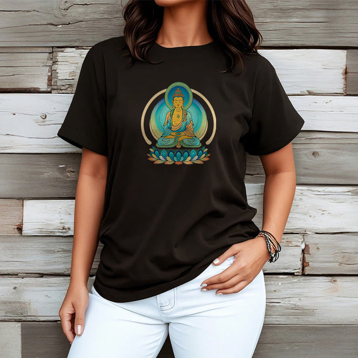 Buddha Stones Lotus Buddha T-Shirt - image 8