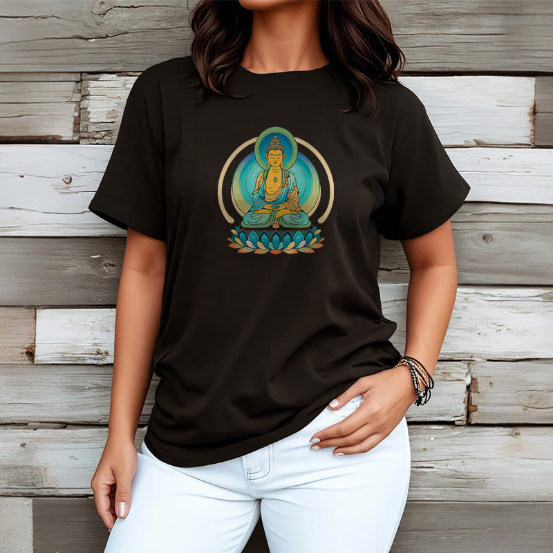 Buddha Stones Lotus Buddha T-Shirt