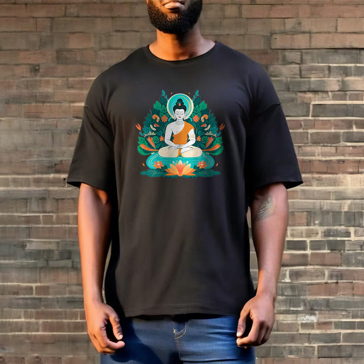 Buddha Stones Blume Gras Lotus Bodhisattva Tee T-shirt - image 7