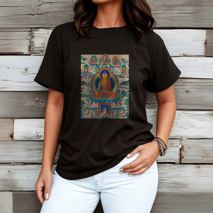 Buddha Stones Die Medizin Buddha Sutra Verwandelt In Kunst T-shirt