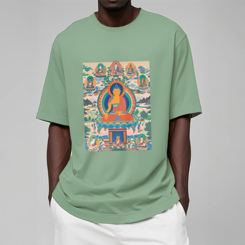 Buddha Stones Die Medizin Buddha Sutra Verwandelt In Kunst T-shirt