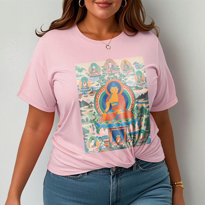 Buddha Stones Die Medizin Buddha Sutra Verwandelt In Kunst T-shirt