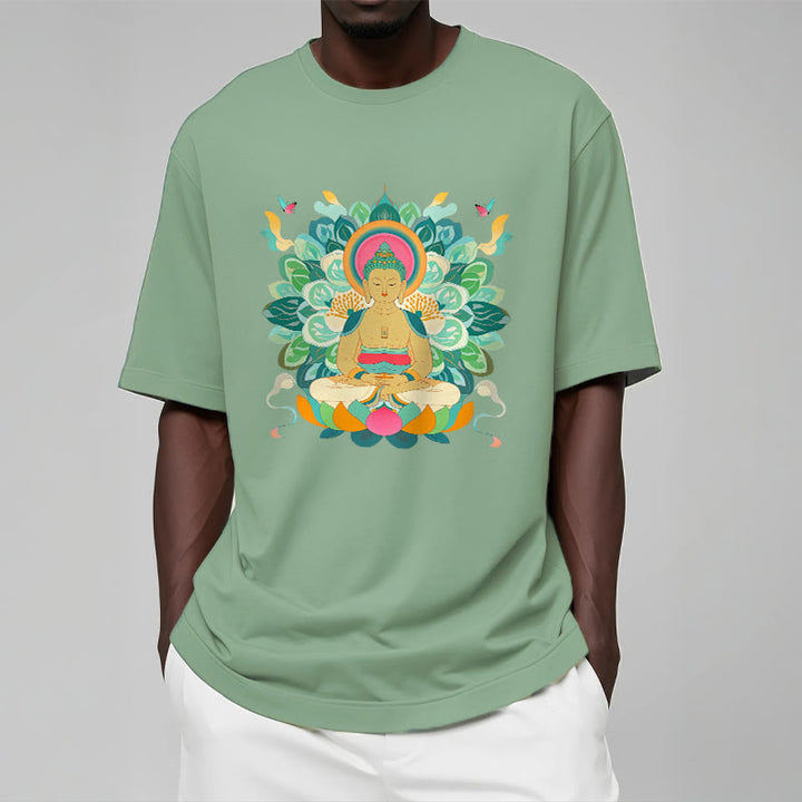 Buddha Stones Schmetterling Lotus Buddha-inspiriertes T-Shirt - image 15