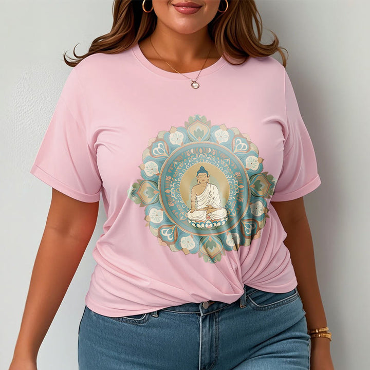 Buddha Stones Mandala-Blumen-Buddha-T-Shirt - image 14