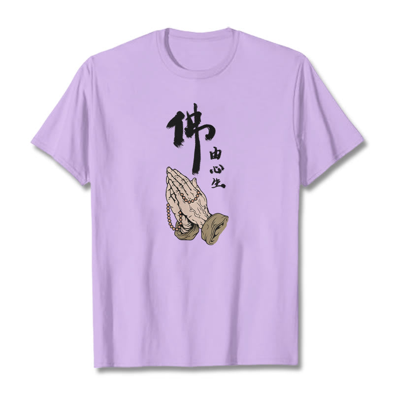 Buddha Stones ​​Beten T-Shirt - Pflaume - 2XL - image 15