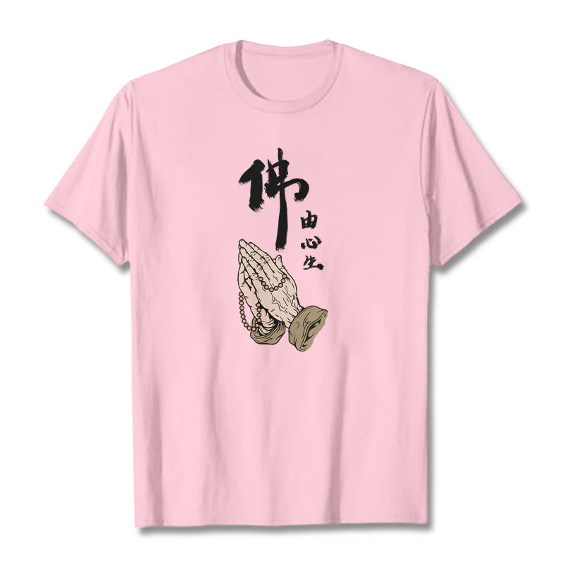 Buddha Stones ​​Beten T-Shirt - Hellrosa - 2XL - image 13