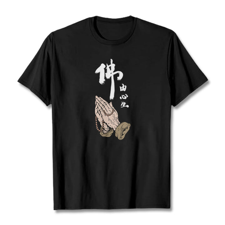 Buddha Stones ​​Beten T-Shirt - Schwarz - 2XL - image 4