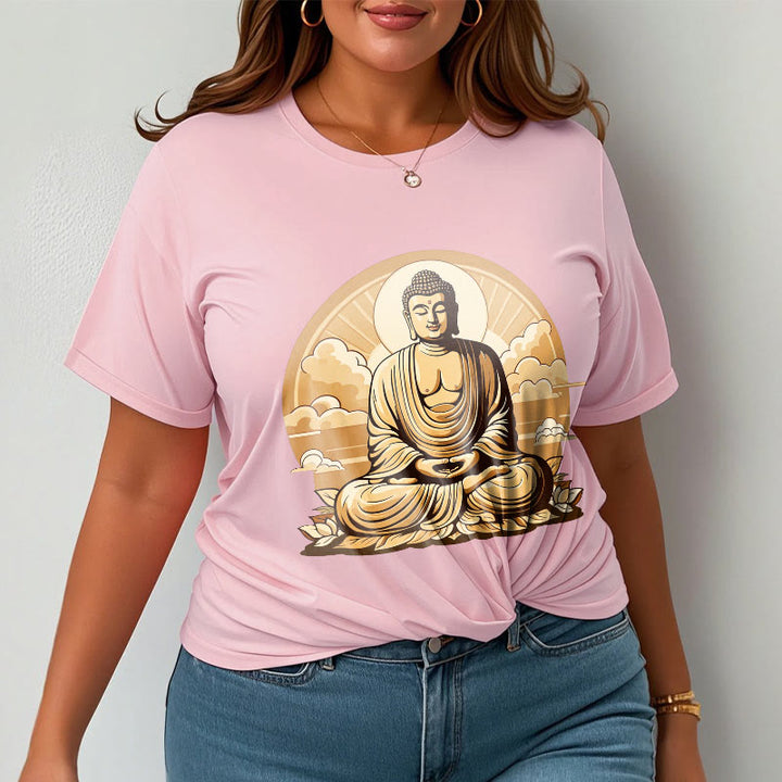 Buddha Stones Sonnige Glücks-Wolken Buddha Tee T-Shirt