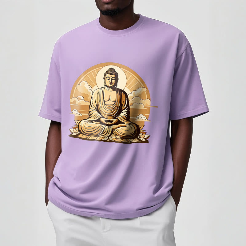 Buddha Stones Sonnige Glücks-Wolken Buddha Tee T-Shirt