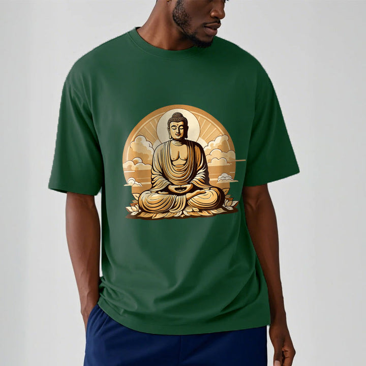 Buddha Stones Sonnige Glücks-Wolken Buddha Tee T-Shirt