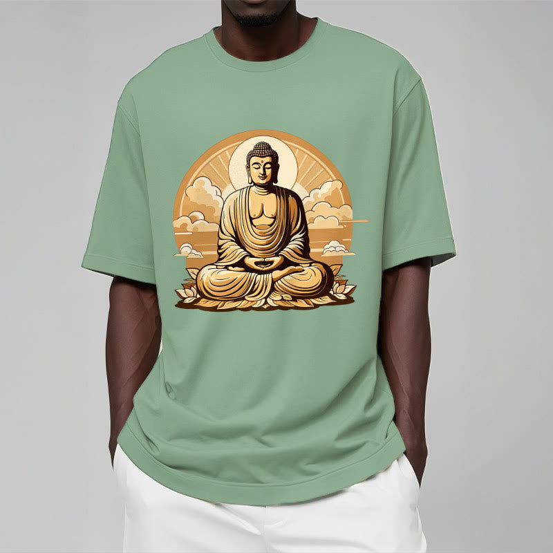 Buddha Stones Sonnige Glücks-Wolken Buddha Tee T-Shirt