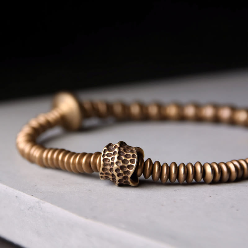 Buddha Stones Balance Kupfer Glück Messing Armband