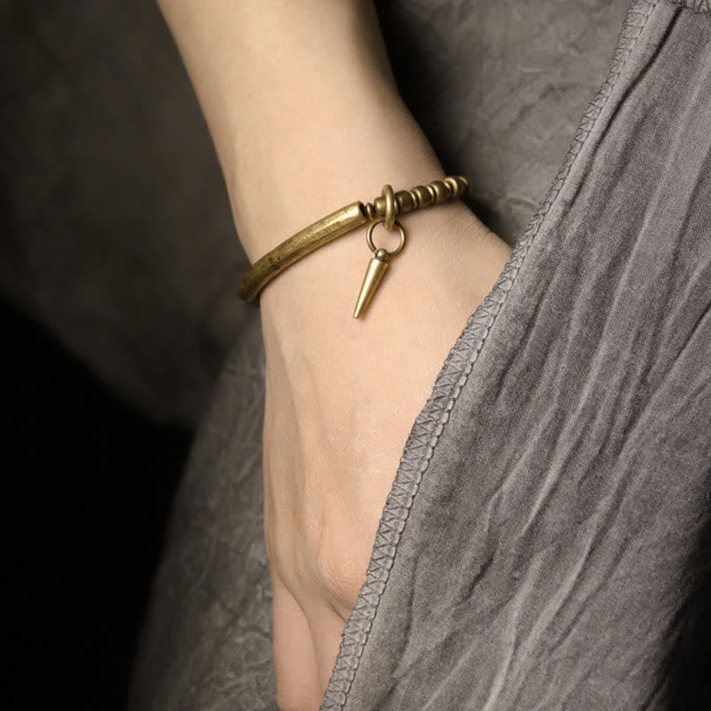 Buddha Stones ​​Kupfer Messing Balance Reichtum Einfaches Armband - image 4