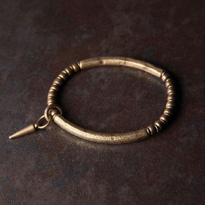 Buddha Stones ​​Kupfer Messing Balance Reichtum Einfaches Armband - 17–17,6 cm - image 1