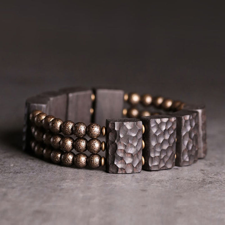 Buddha Stones Vintage Peace Ebenholz Kupferperlen Balance Armband - image 10