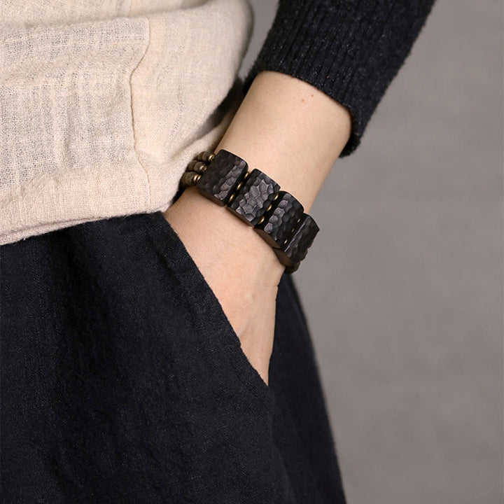 Buddha Stones Vintage Peace Ebenholz Kupferperlen Balance Armband - image 11