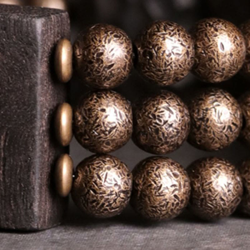 Buddha Stones Vintage Peace Ebenholz Kupferperlen Balance Armband - image 9