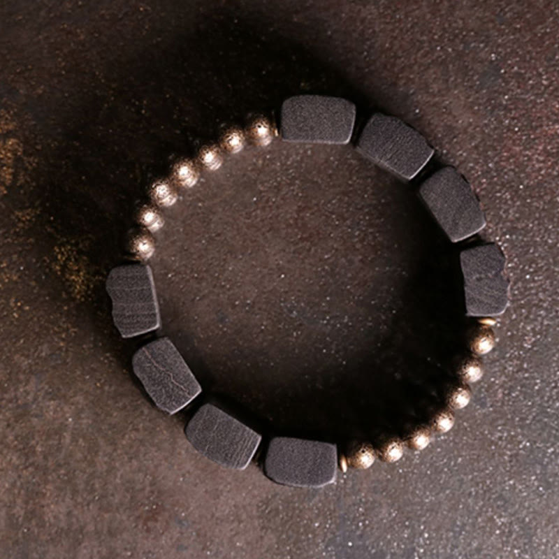 Buddha Stones Vintage Peace Ebenholz Kupferperlen Balance Armband - image 8