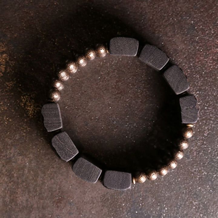 Buddha Stones Vintage Peace Ebenholz Kupferperlen Balance Armband - image 8