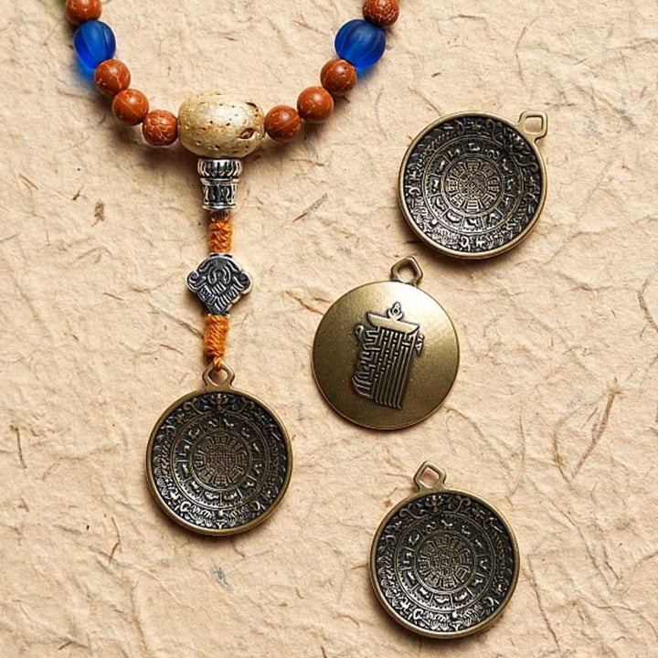 Buddha Stones Tibet Bodhi Seed 108 Mala Perlen Weisheit Frieden Armband Halskette