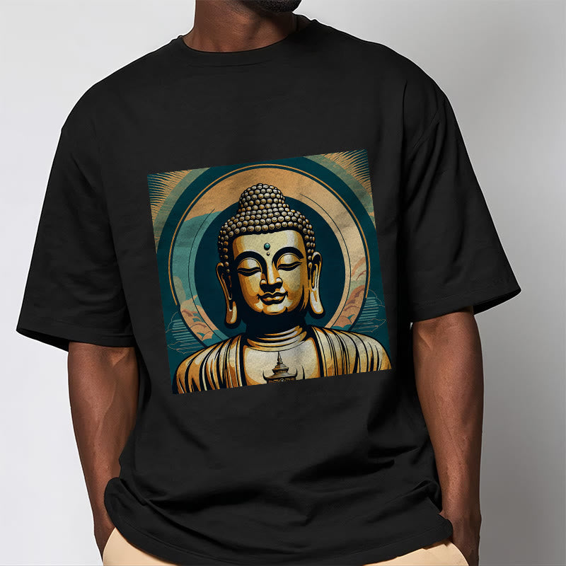 Buddha Stones Aura Golden Buddha Tee T-Shirt - image 1
