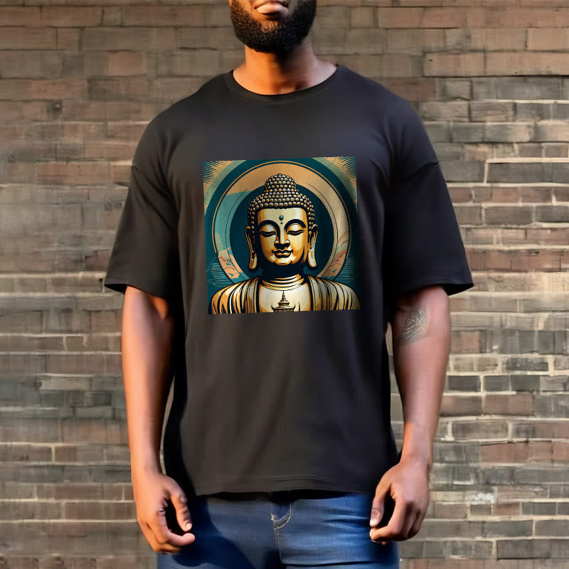 Buddha Stones Aura Golden Buddha Tee T-Shirt - image 3