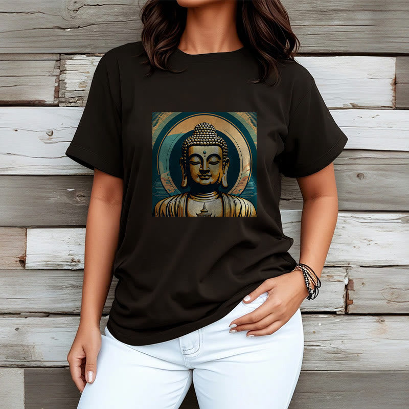 Buddha Stones Aura Golden Buddha Tee T-Shirt - image 3