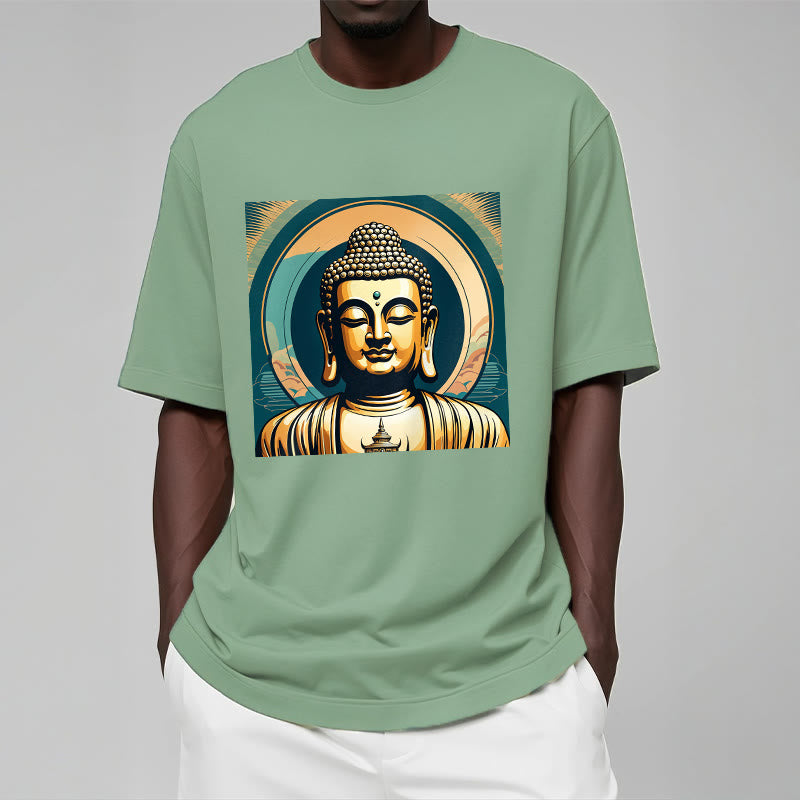 Buddha Stones Aura Golden Buddha Tee T-Shirt - image 15