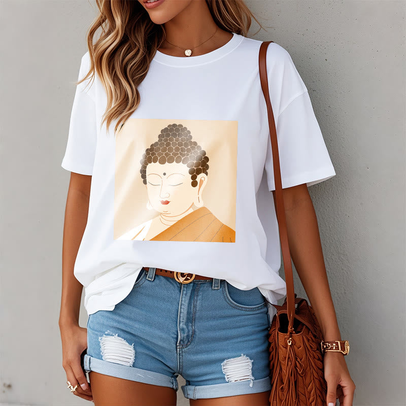 Buddha Stones Augen schließen und entspannen Buddha T-Shirt - image 3