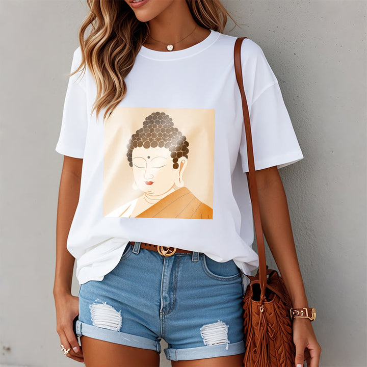 Buddha Stones Augen schließen und entspannen Buddha T-Shirt - image 3