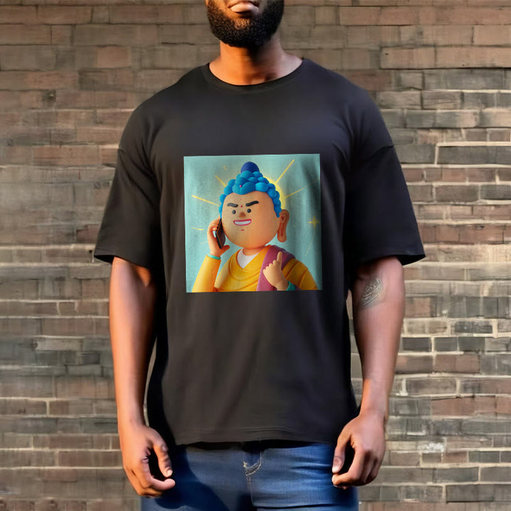 Buddha Stones Lustiges Cartoon-Buddha-T-Shirt