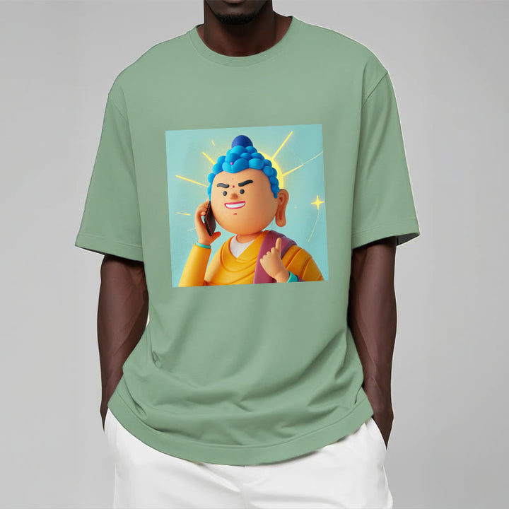 Buddha Stones Lustiges Cartoon-Buddha-T-Shirt