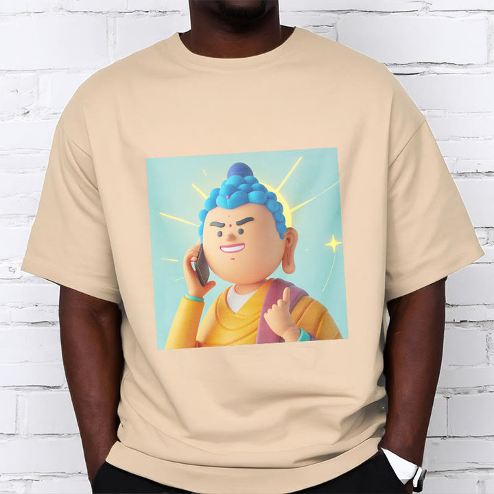 Buddha Stones Lustiges Cartoon-Buddha-T-Shirt