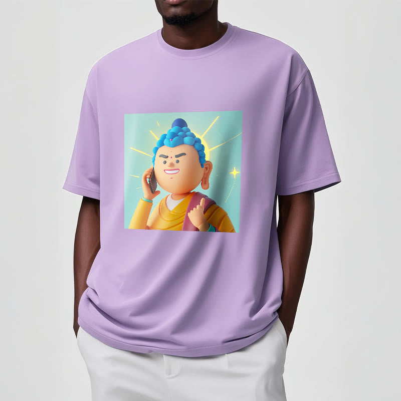 Buddha Stones Lustiges Cartoon-Buddha-T-Shirt