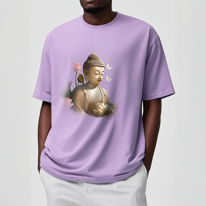 Buddha Stones Lotus Schmetterling Meditation Buddha T-Shirt - image 16