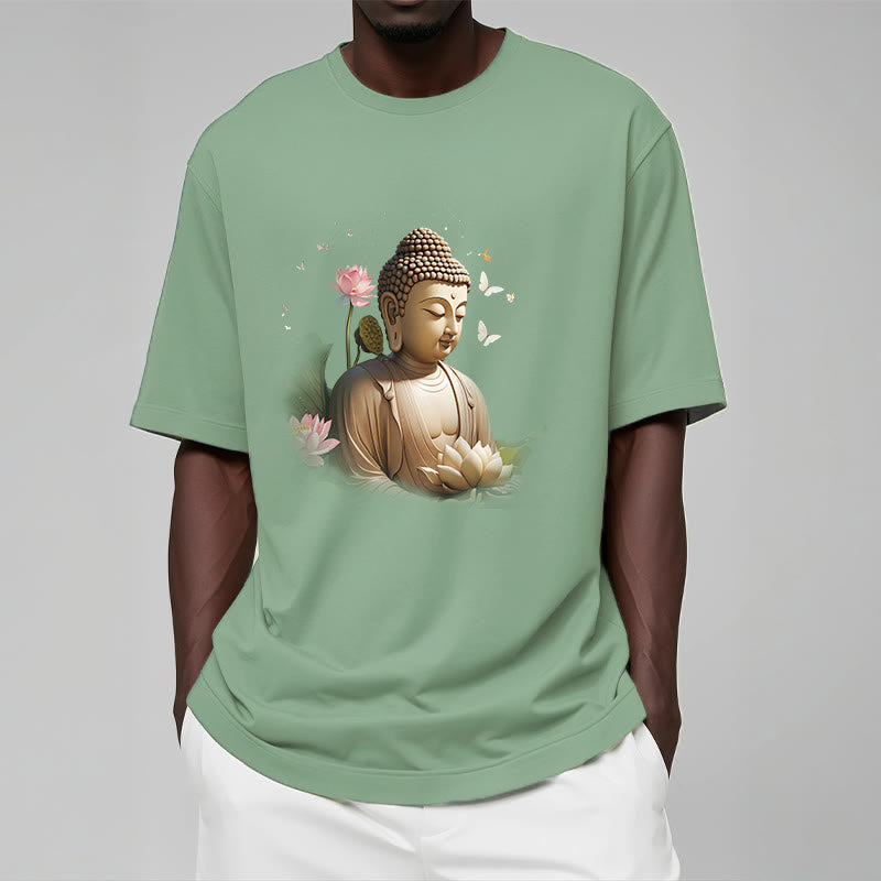 Buddha Stones Lotus Schmetterling Meditation Buddha T-Shirt - image 14