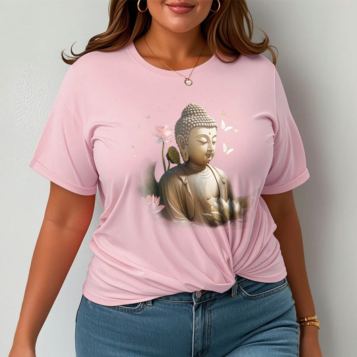 Buddha Stones Lotus Schmetterling Meditation Buddha T-Shirt - image 12