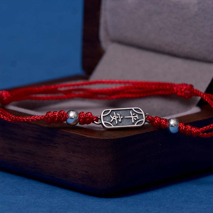 Buddha Stones Handgemachtes Armband aus 925er Sterlingsilber Friedens- und Freuden-Schutzzubehör - image 14